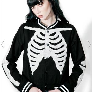 Iron Fist wishbone varsity jacket small rib cage